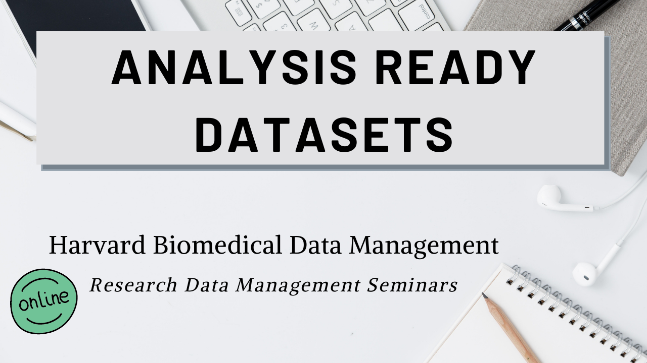 Analysis Ready Datasets