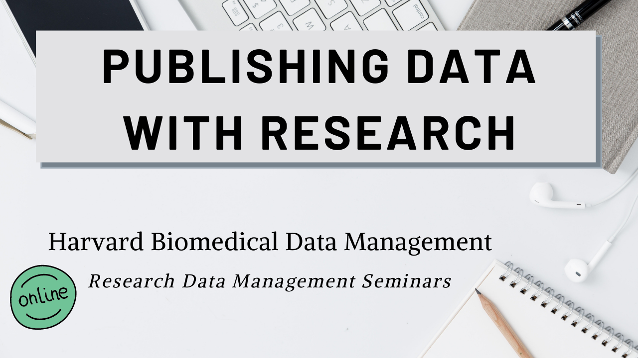 Publishing Data with Research